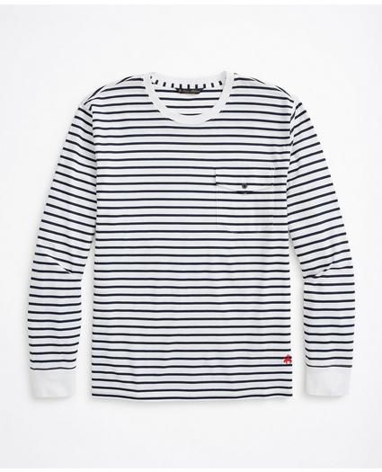Cotton Striped Long-Sleeve T-Shirt | Brooks Brothers