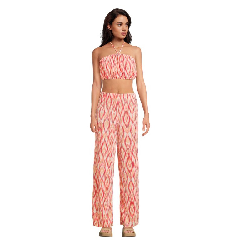 No Boundaries Tube Top and Pants Set, 2 Piece, Women’s and Women’s Plus | Walmart (US)