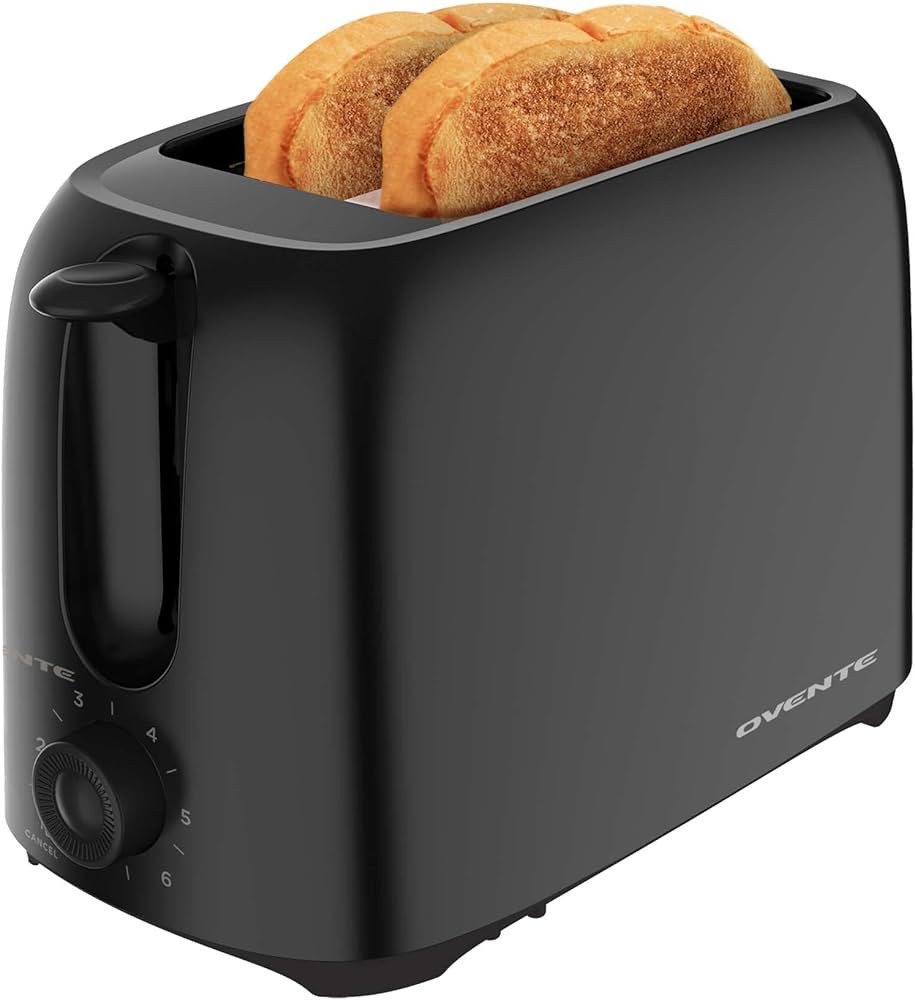 OVENTE Electric 2 Slice Toaster Machine with 6-Shade Browning Selector Setting, Compact Design an... | Amazon (US)