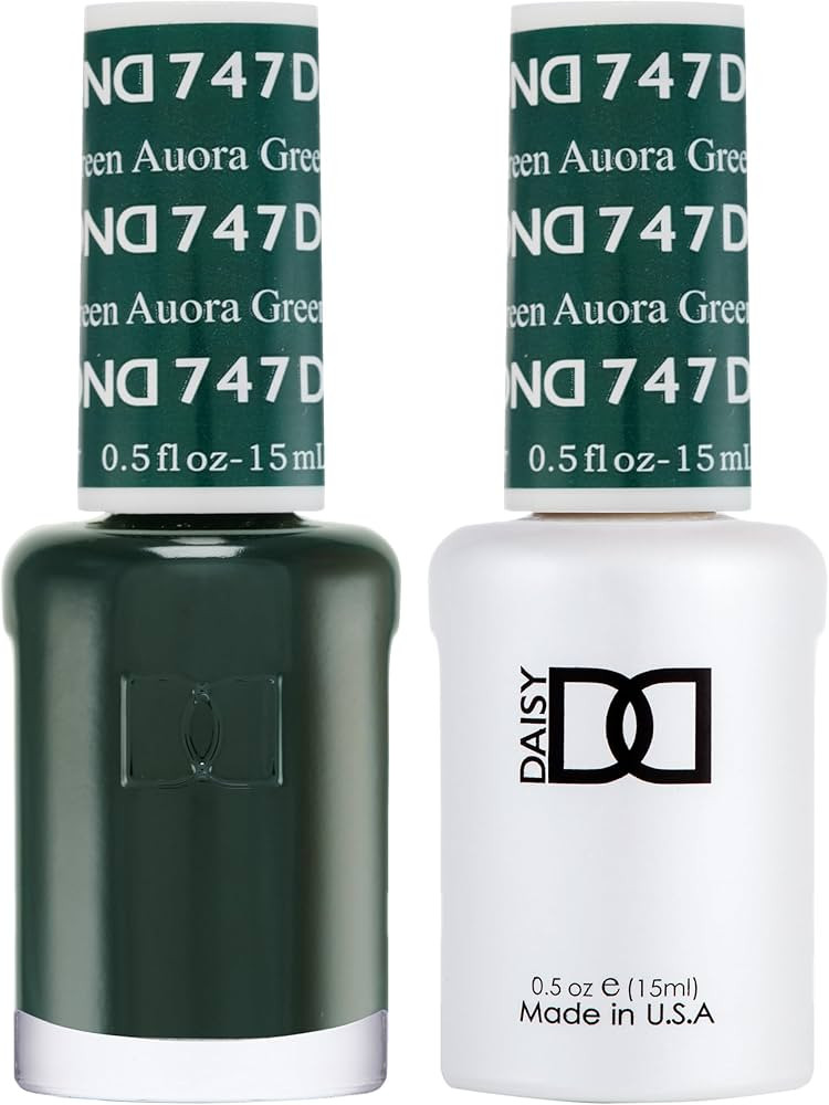 DND Gel Polish Set - 1 each of Gel Polish and Nail Polish, 747 Auora Green, 0.5 Fl Oz | Amazon (US)