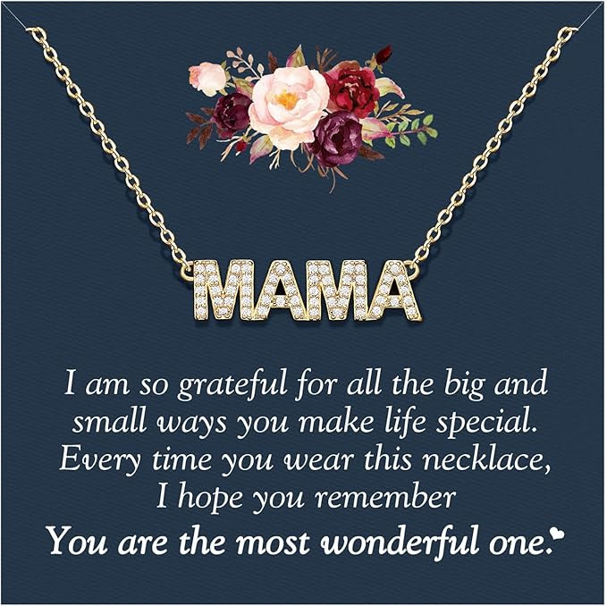 UPROMI Cute MaMa New Mom Necklace for Women Mother's Day Birthday Gifts for Mom from Daughter Son... | Amazon (US)