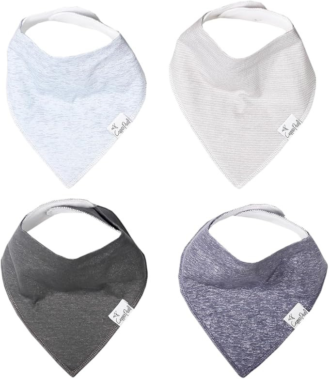 Copper Pearl Baby Bibs 4 Pack, Bandana Drool Bibs for Baby Girl & Boy, Soft Cotton Bibs for Drool... | Amazon (US)