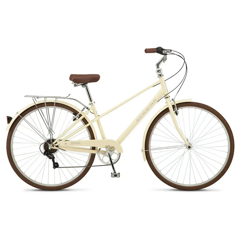 Schwinn Admiral 700c Adult Hybrid Bike, 7 Speed, Unisex Bike, Cream | Walmart (US)