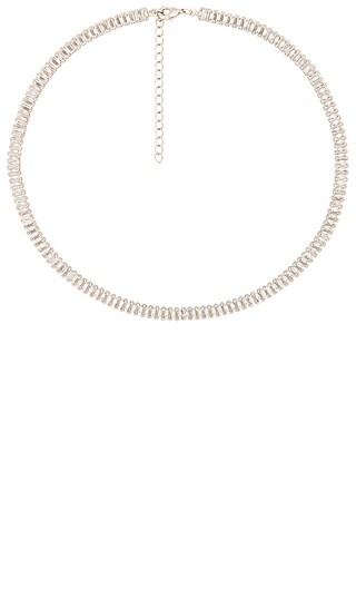 Teagan Tennis Necklace in Silver | Revolve Clothing (Global)