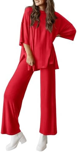 PRETTYGARDEN Two Piece Sets For Women Summer Fashion Lounge Matching Set 2025 Travel Vacation Air... | Amazon (US)