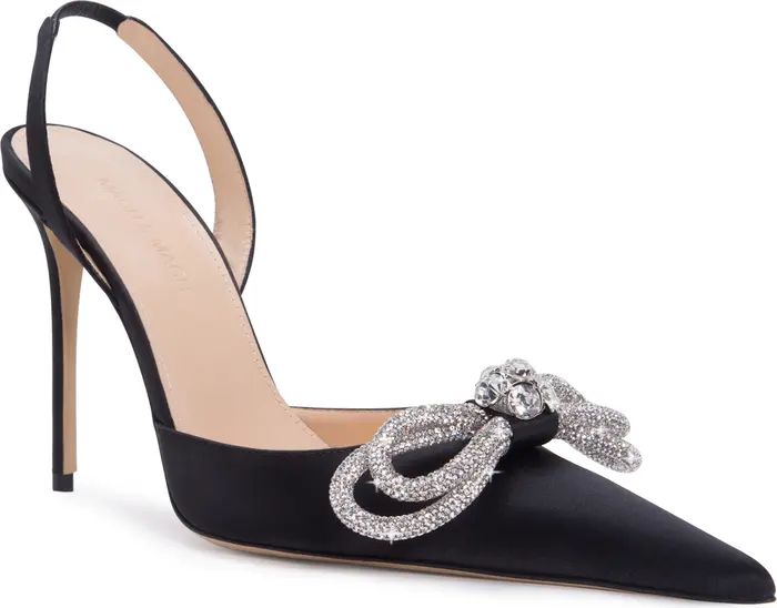 Double Bow Pointed Toe Slingback Pump (Women) | Nordstrom