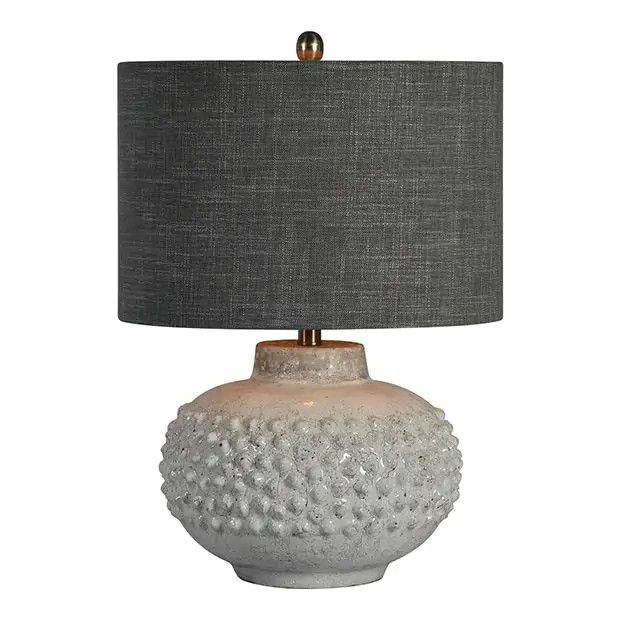 Round Hobnail Table Lamp | Antique Farm House