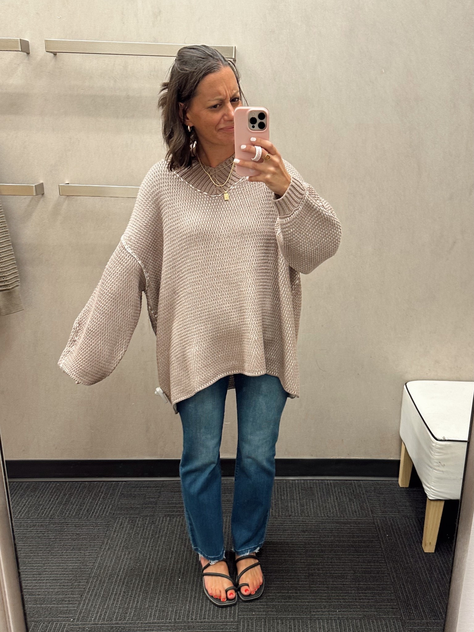 Free people sweater runs insanely large.  This is the small. 🤦🏻‍♀️



#LTKOver40 #LTKSaleAlert #LTKSeasonal
