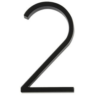 Everbilt 5 in. Black Floating or FLush House Number 2 30726 | The Home Depot