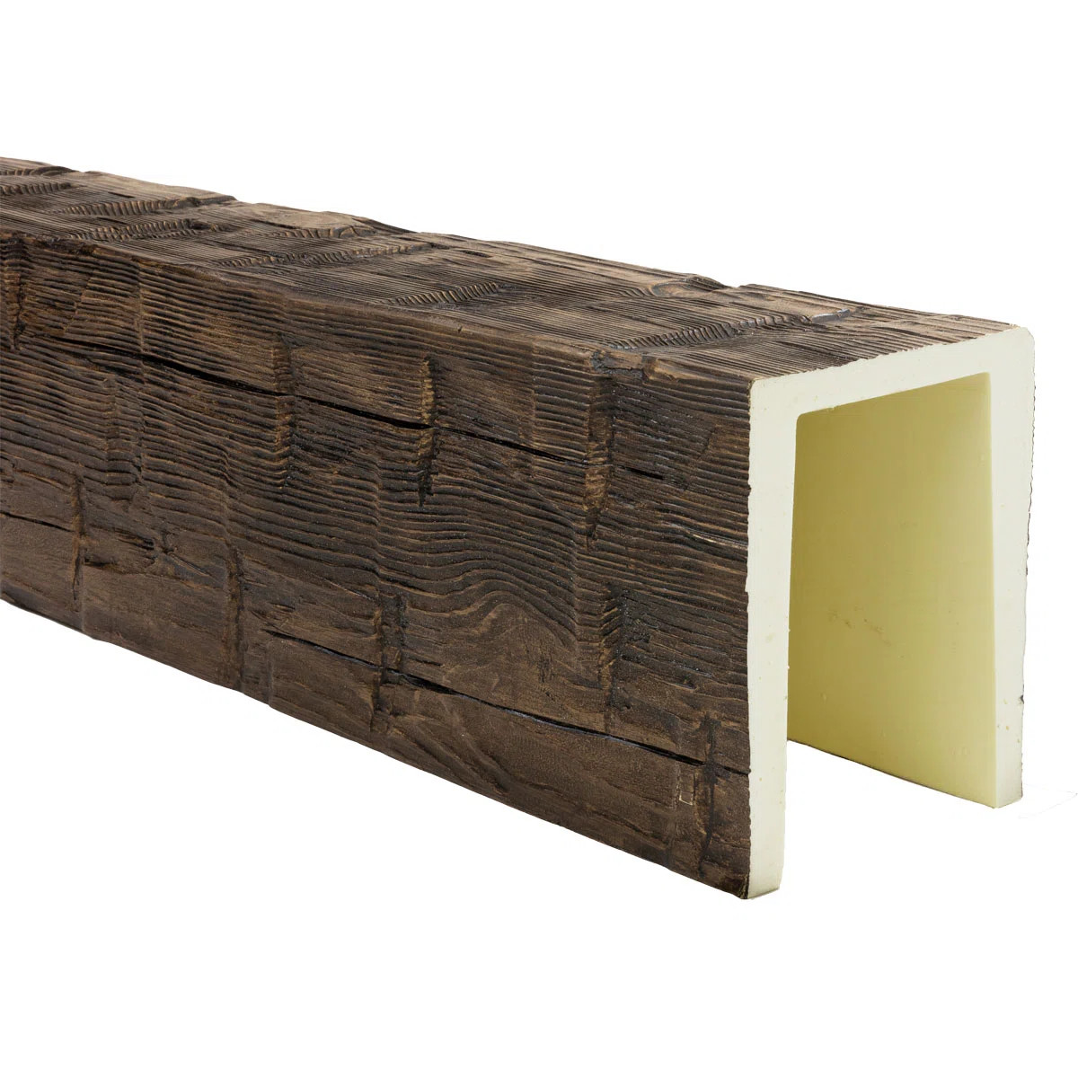 Heritage Timber Reclaimed Axed Cut Faux Wood 3-Sided Beam (U-Beam) | Wayfair North America
