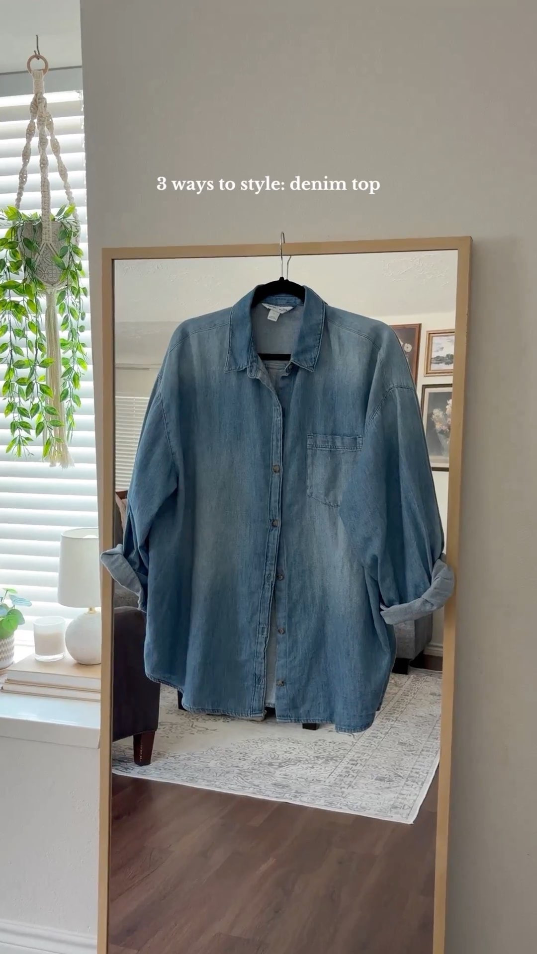 3 ways to style a denim top 💕 denim button down outfit, denim shirt outfit, chambray shirt outfit, ways to style denim shirt, 3 ways to style outfit, styling basics, outfit ideas with denim shirt, versatile outfit ideas, capsule wardrobe styling, wardrobe staples, everyday outfit ideas, casual chic outfit, effortless style, elevated basics, mix and match outfits, repeat outfit ideas, outfit transitions, day to night outfit, street style denim, layered outfit inspo, casual cool outfit, modern minimal style, neutral outfit inspo, everyday style, outfit inspo, ootd, style inspo, fashion inspo 2026, Old Navy outfit, old navy haul, affordable fashion, budget friendly outfits  

 #LTKFestival #LTKgrwm #LTKootd