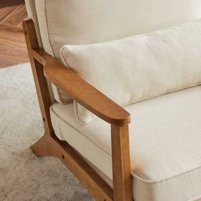 George Oliver Upholstered Accent Chair With Wooden Legs And One Pillow & Reviews | Wayfair | Wayfair North America