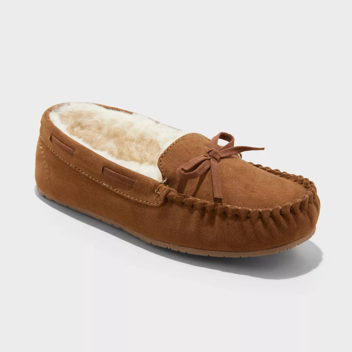 Kids' Cadi Moccasin Slippers - Cat & Jack™ Chestnut 5 | Target
