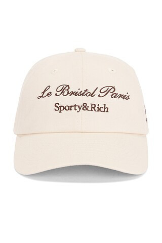 Sporty & Rich X Le Bristol Paris Faubourg Hat in Cream - Cream. Size all. | FWRD 