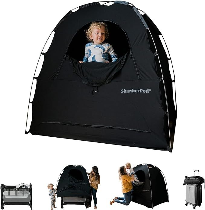 SlumberPod Portable Privacy Pod Blackout Canopy Crib Cover, Sleeping Space for Age 4 Months and U... | Amazon (US)