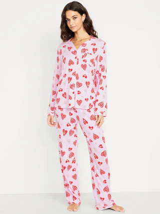 Sunday Sleep Knit Jersey Pant Set | Old Navy (CA)