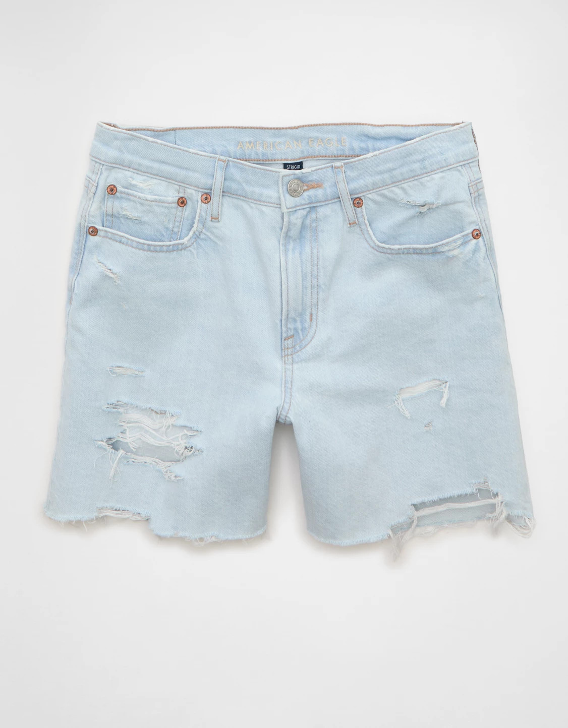AE 6" Strigid Super High-Waisted Relaxed Denim Short | American Eagle Outfitters (US & CA)