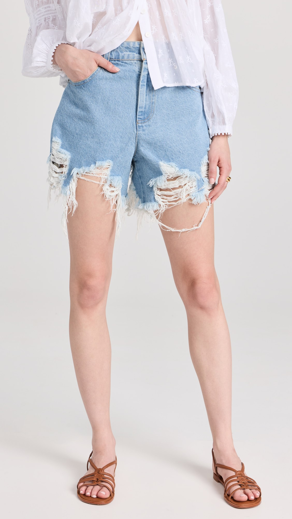 Sea Oona Frayed Denim Shorts | Shopbop | Shopbop