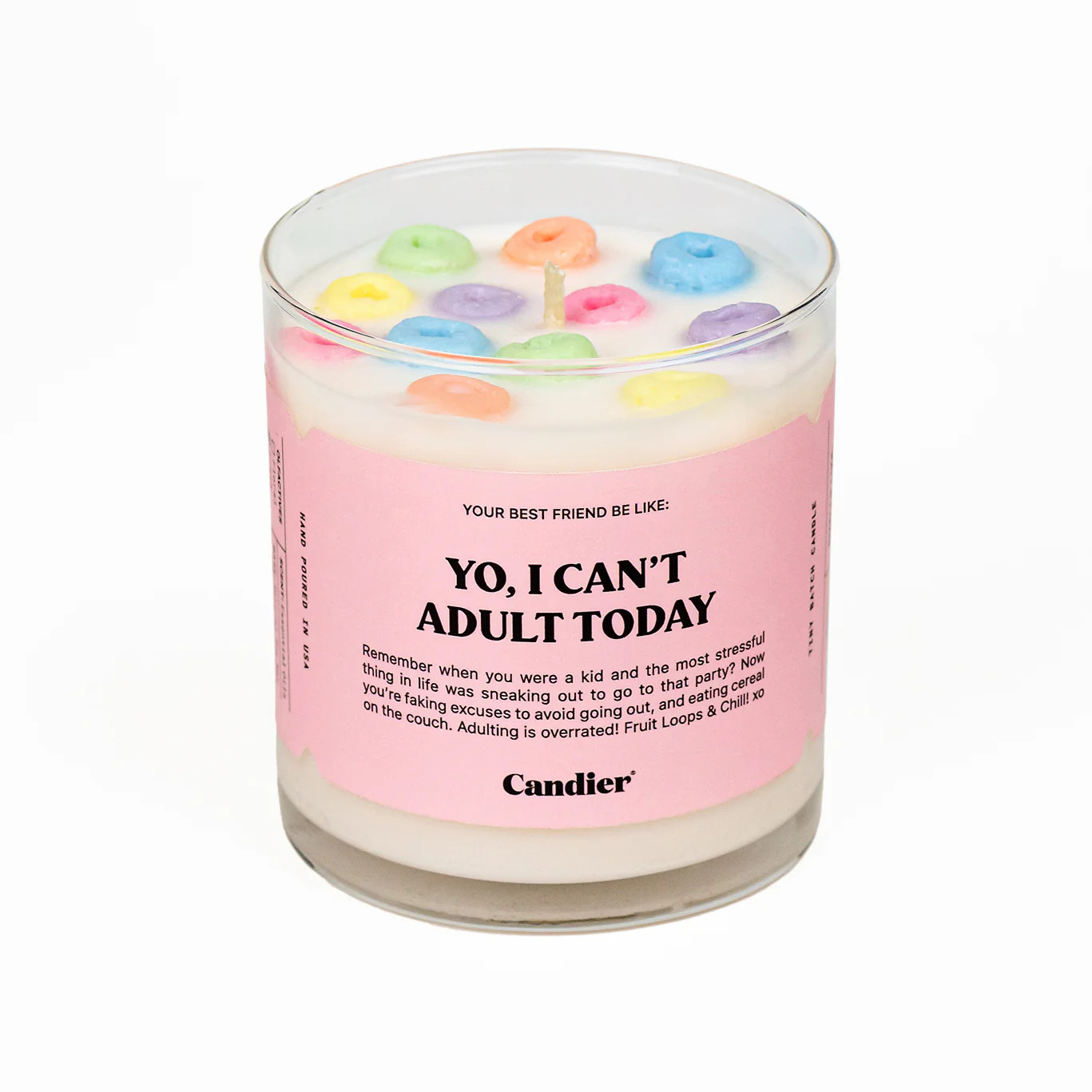 YO I CANT ADULT TODAY CEREAL CANDLE | Candier by Ryan Porter