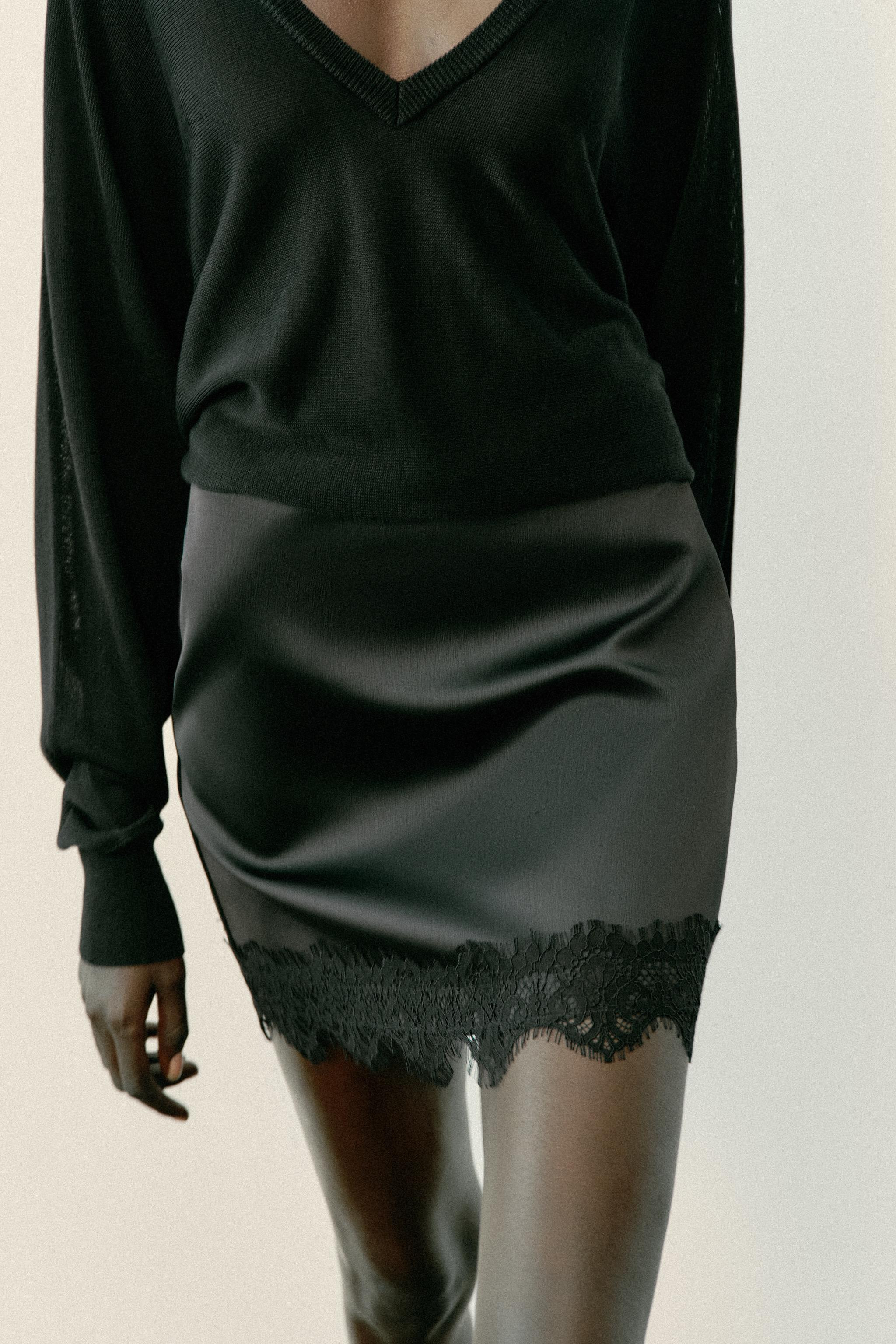 LACE HEM SKORT | Zara US