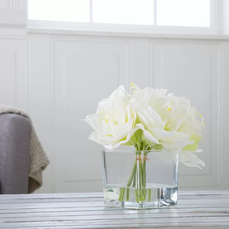 Lilies Floral Arrangement in Vase | Wayfair North America