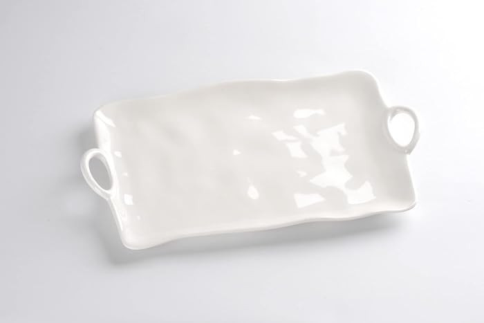 Pampa Bay Large Platter, Shatterproof White Melamine, 17 \u00d7 9 \u00d7 1 in | Amazon (US)