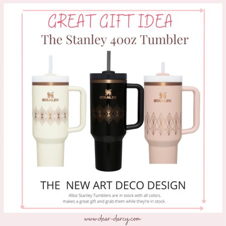 Great Gift idea

Stanley 40 oz Tumbler in the New art deco design 

Fully in-stock in all colors 


#LTKfindsunder50 #LTKGiftGuide #LTKHoliday