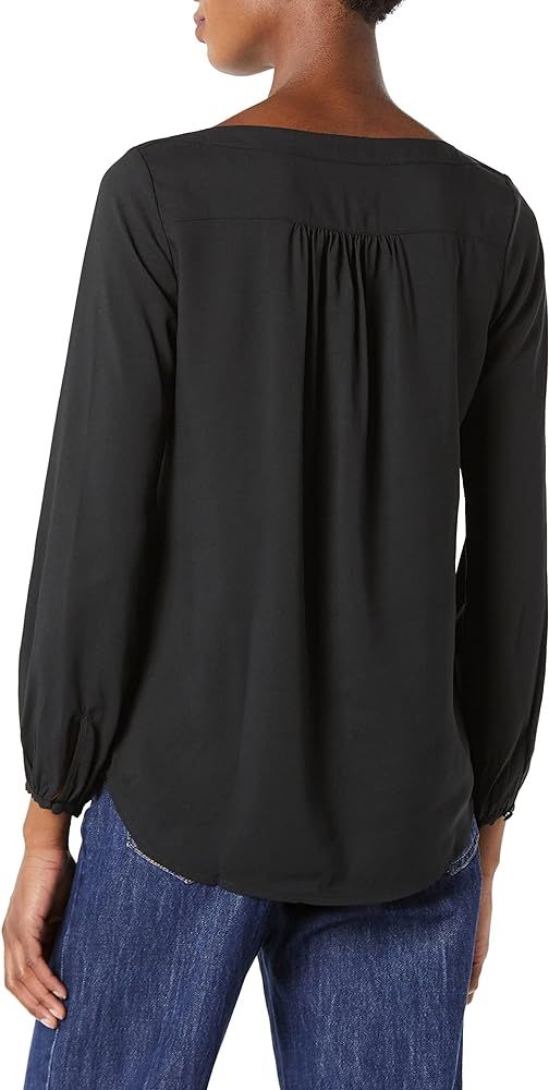 Amazon Essentials Women's Georgette Bateau Neck Blouson Sleeve Shirt | Amazon (US)