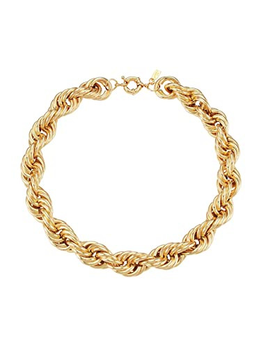 Kenneth Jay Lane Polished Gold Braided or Twist Chain Link Necklaces and Bracelets (Twist - 18") | Amazon (US)