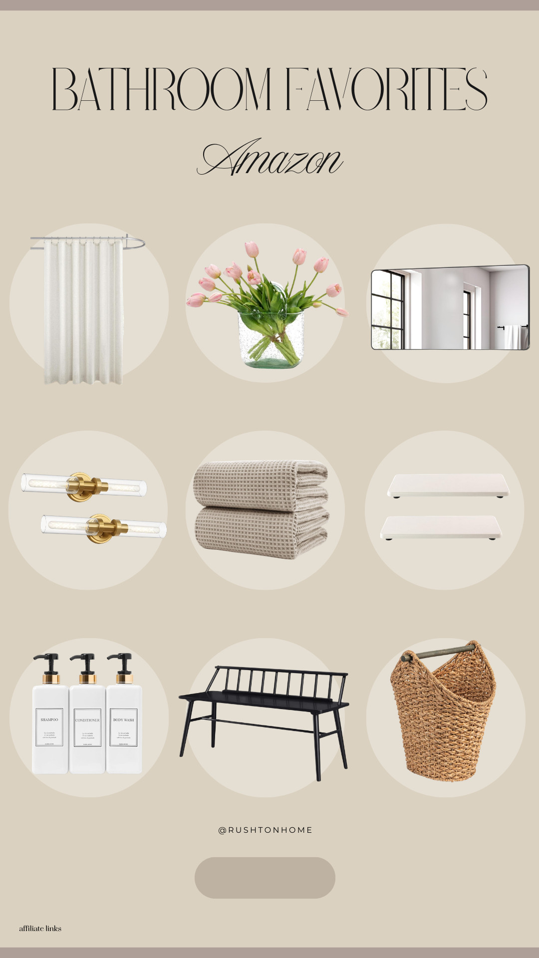 Amazon bathroom decor, amazon bathroom essentials, bathroom favorites amazon, neutral bathroom decor amazon, waffle bath towels amazon, shower curtain amazon neutral, modern bathroom lighting amazon, bathroom mirror amazon, floating bathroom shelves amazon, bathroom soap dispenser set amazon, woven storage basket bathroom, bathroom organization amazon, affordable bathroom decor amazon, spa inspired bathroom decor, minimalist bathroom decor amazon 

 #LTKHome