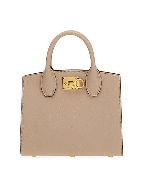The Studio Box Leather Top Handle Bag | Saks Fifth Avenue