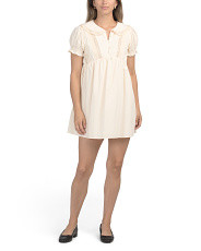 Puff Sleeve Collared Mini Dress | Casual Dresses  | Marshalls | Marshalls