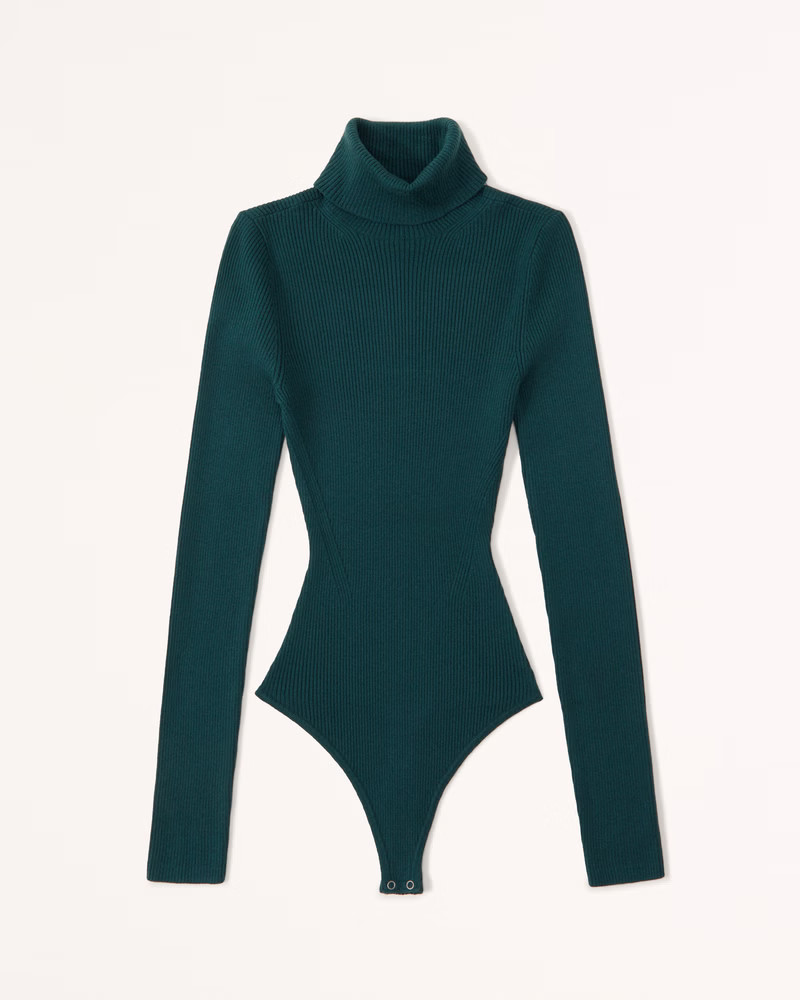 Women's Ribbed Turtleneck Sweater Bodysuit | Women's Tops | Abercrombie.com | Abercrombie & Fitch (US)