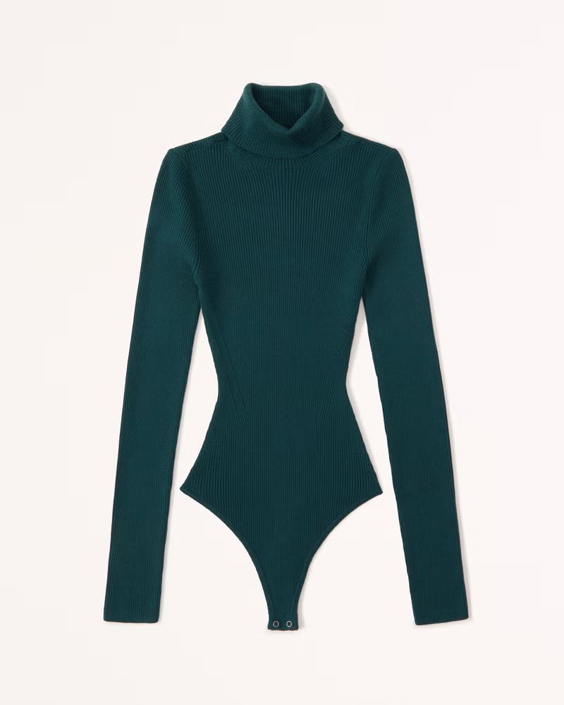 Ribbed Turtleneck Sweater Bodysuit | Abercrombie & Fitch (US)