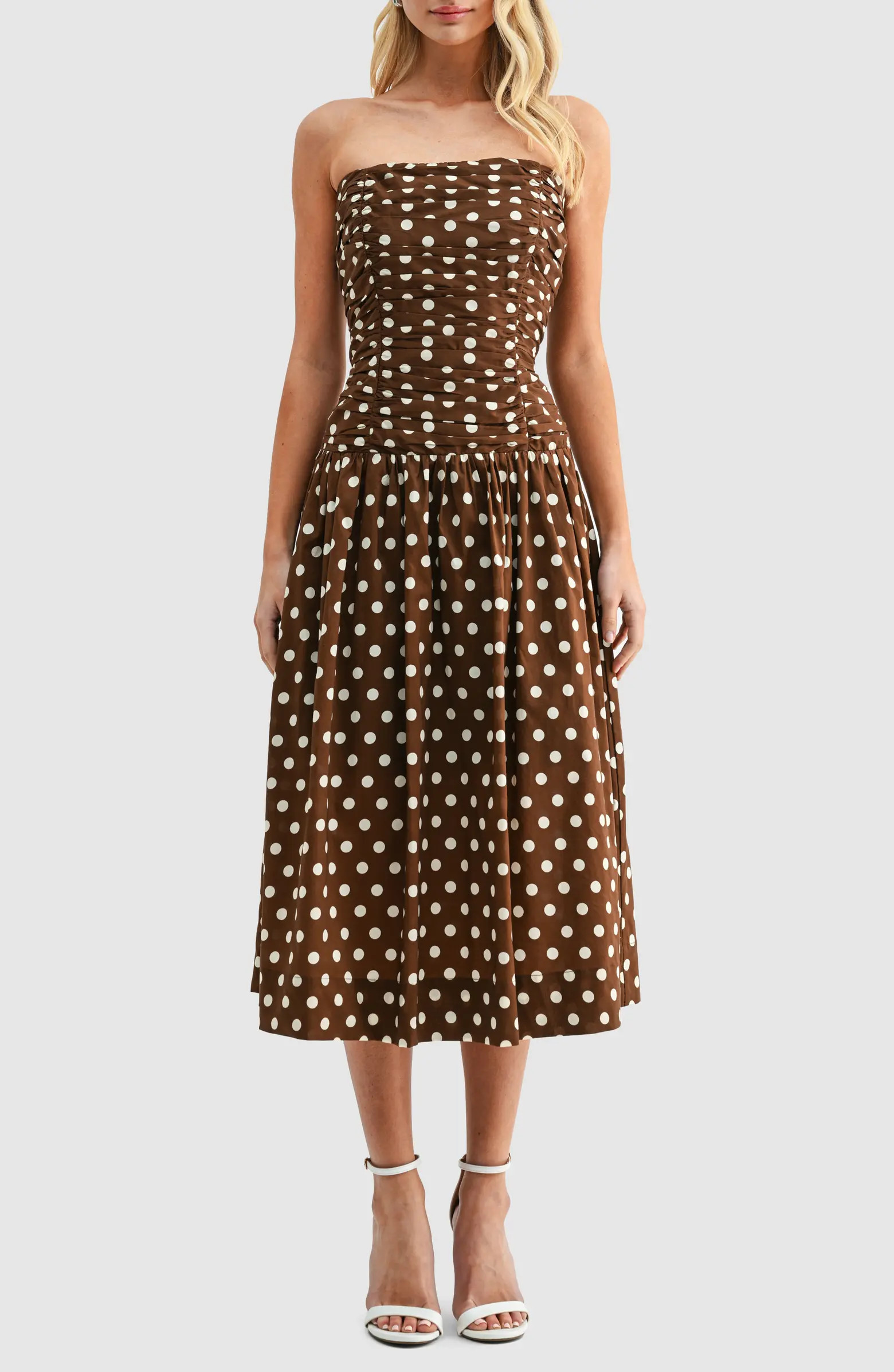 Polka Dot Strapless Dress | Nordstrom