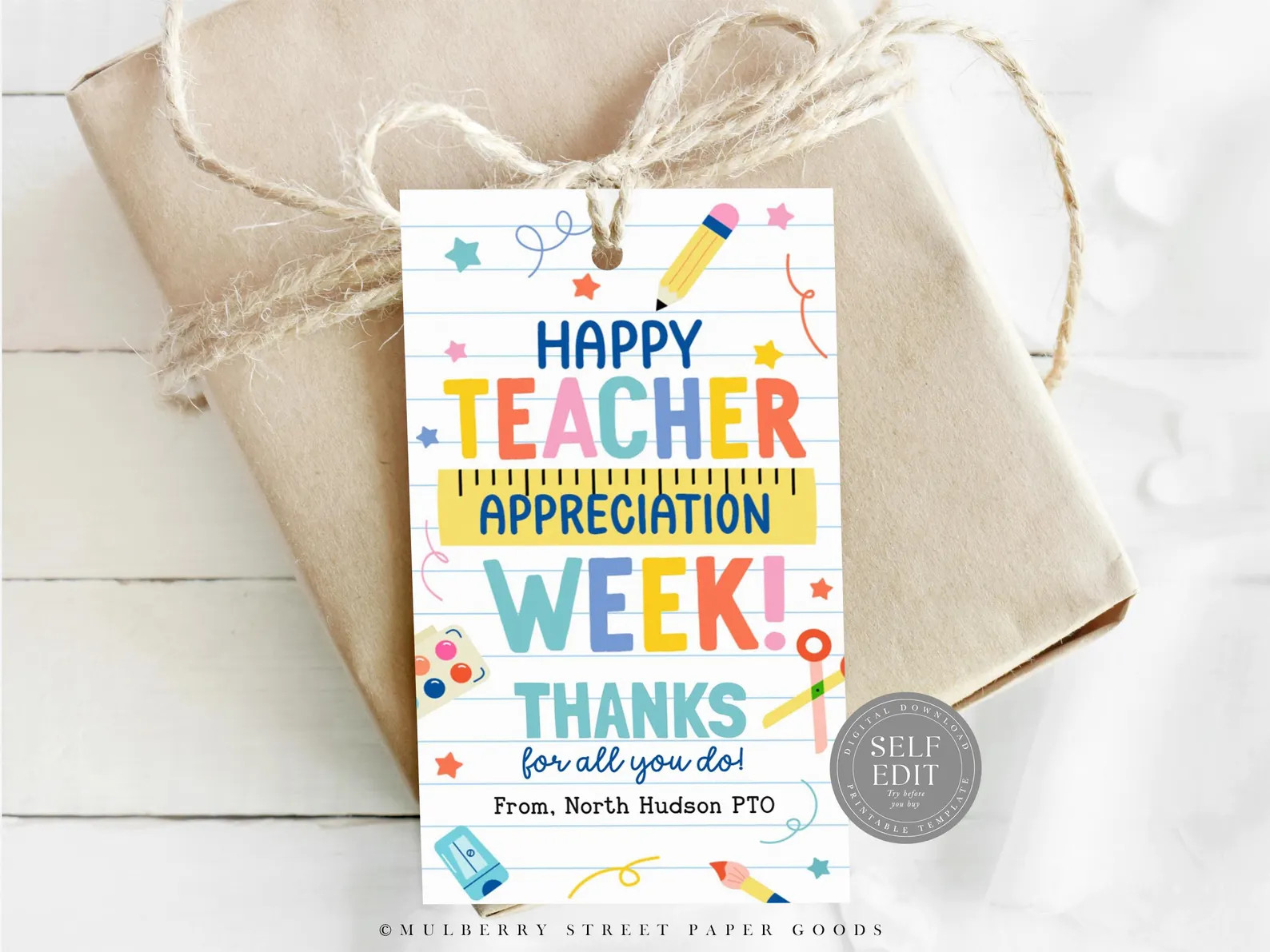 Teacher Appreciation Week Gift Tag Printable Teacher Appreciation Classroom Supplies Gift Tag Ins... | Etsy (US)