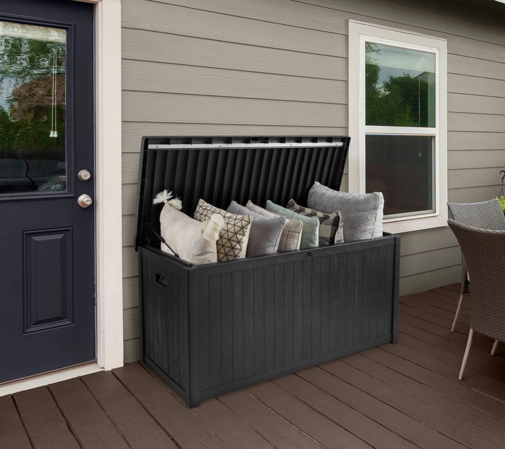 Pure Garden 113-Gallon Container for Patio Storage Deck Box - QVC.com | QVC