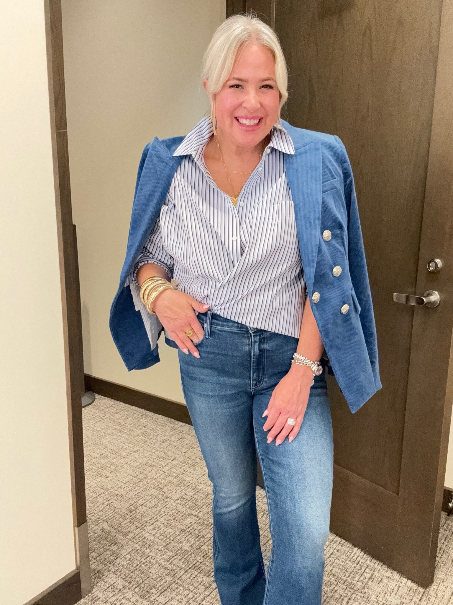 Nordstrom Anniversary Sale try on!

Another great way to style the Veronica Beard velvet blazer! This crop button up is so cute! You can wear now and into fall, 

Size 12 in blazer 

#LTKSummerSales #LTKSaleAlert #LTKxNSale