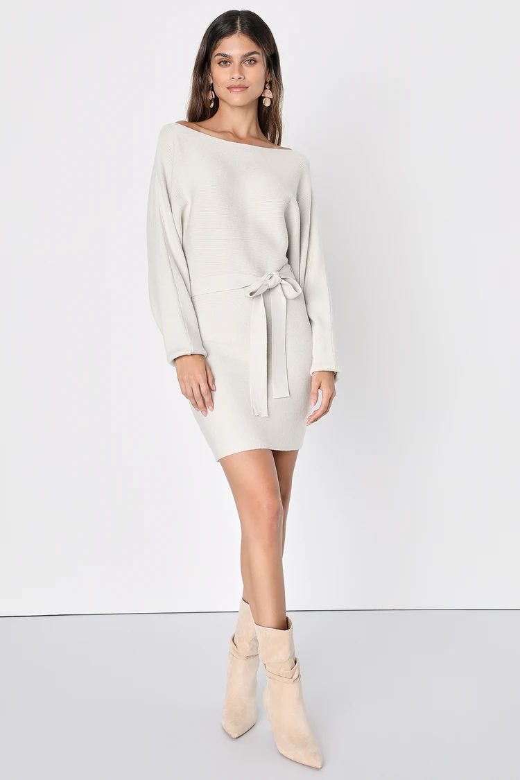 Modern Comfort Ivory Dolman Sleeve Mini Sweater Dress | Lulus (US)