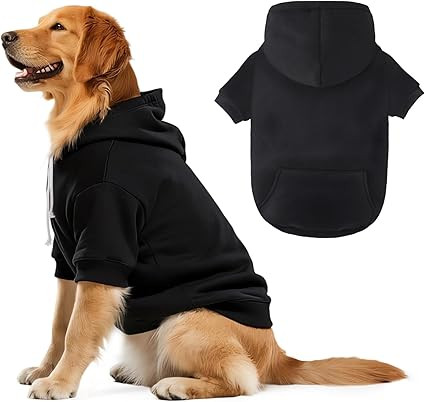 Dog Basic Hoodie Soft Dog Clothes Cold Weather Sweaters for Medium Large Dogs Cozy Fabric Warm Sw... | Amazon (US)