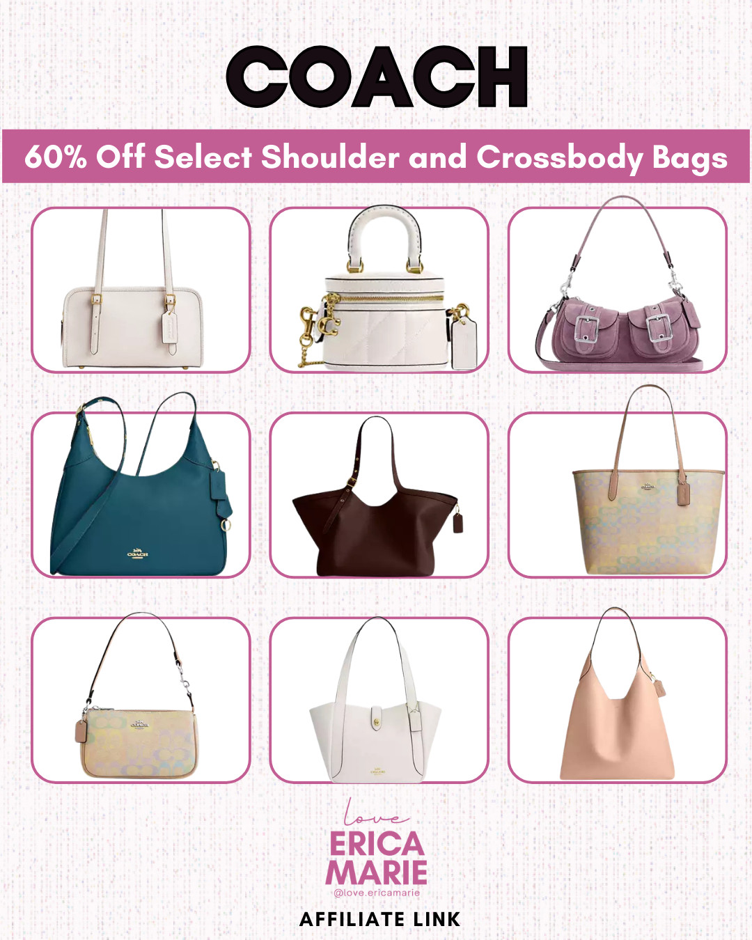  60% Off Select Shoulder and Crossbody Bags  

 #LTKootd #LTKSeasonal #LTKSaleAlert