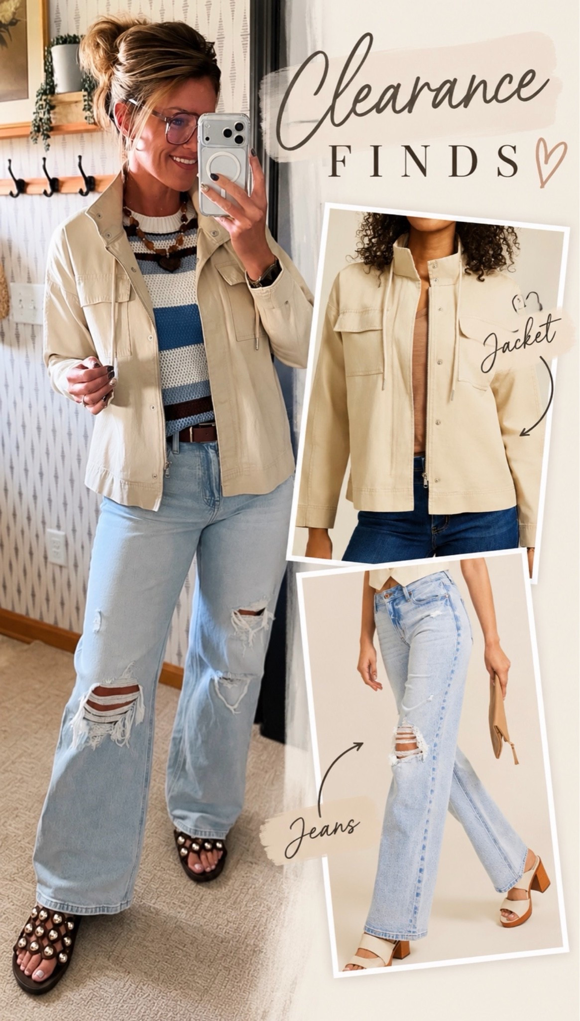 Jacket + jeans ON SALE!! 
Jacket/ small
Top/ small
Jeans/ 6

#LTKSaleAlert #LTKOver40 #LTKSeasonal