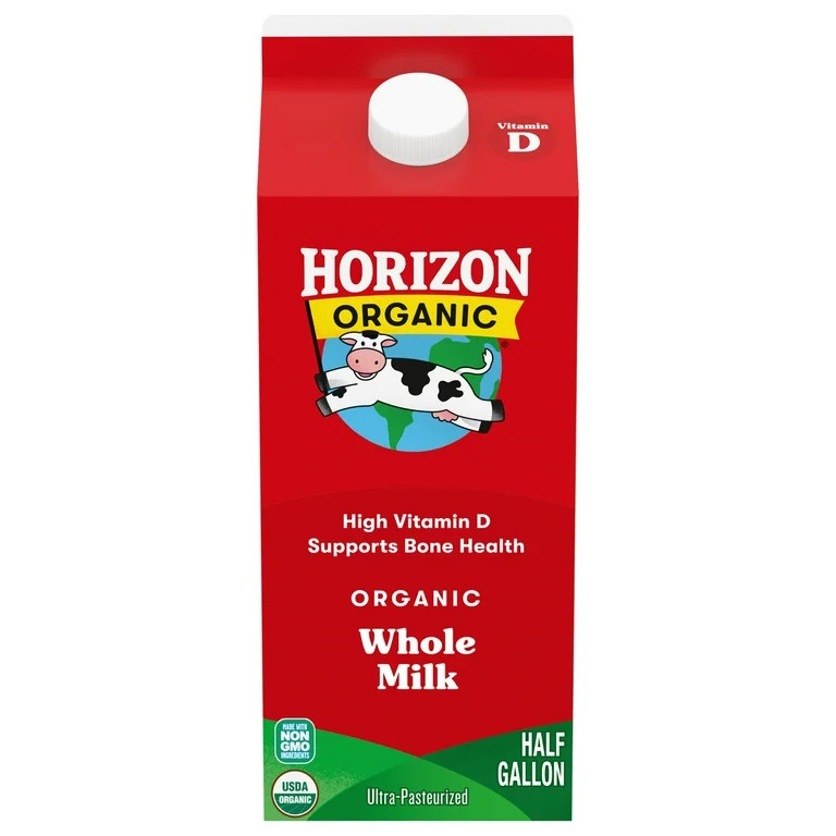 Horizon Organic High Vitamin D Whole Milk, High Vitamin D Whole, 64 fl oz Carton | Walmart (US)