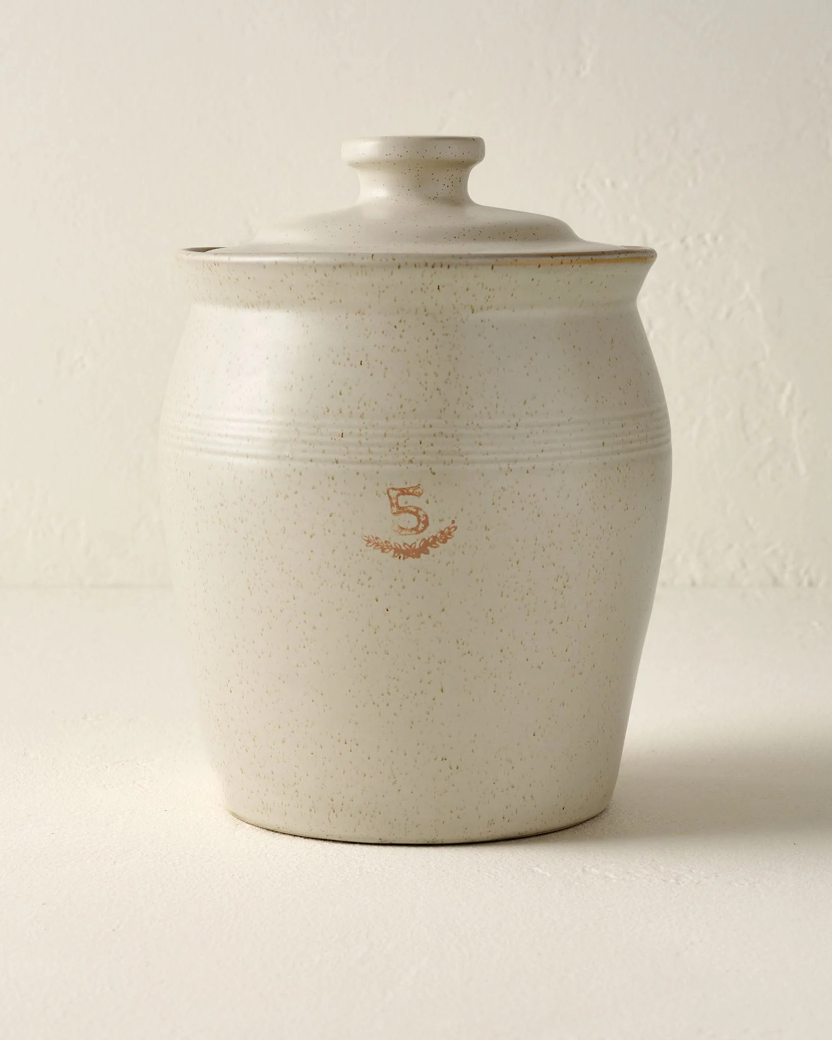 French Grey Embossed Stripe Canister | Magnolia