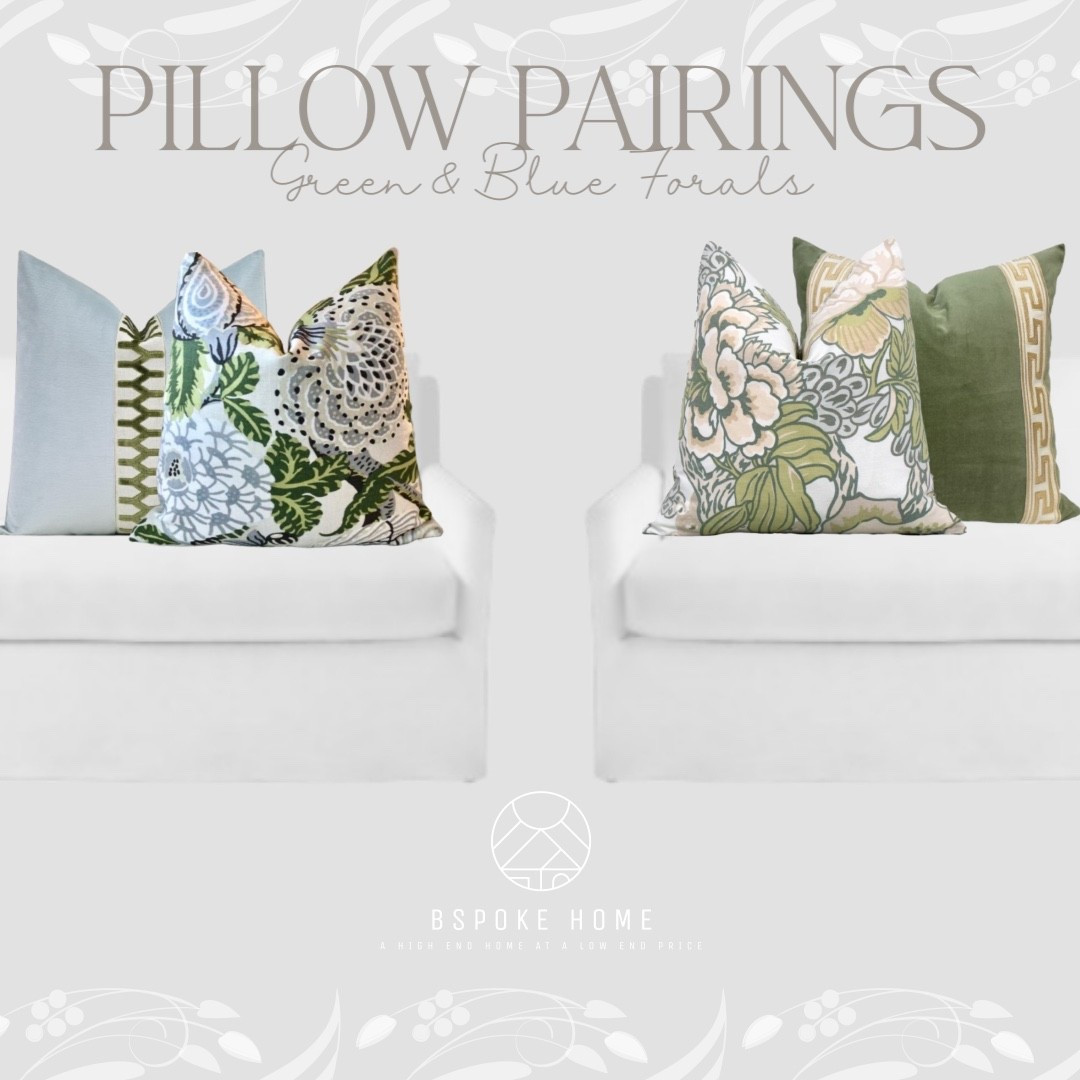 Blue & green have been called the new neutrals of design - music to my ears! Love this blue and green floral pillow pairings to freshen up any space 🩵

#LTKFindsUnder100 #LTKHome