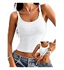 Danysu Women's Tank Tops with Built in Bras Ribbed Fitted Cropped Camisoles | Amazon (US)