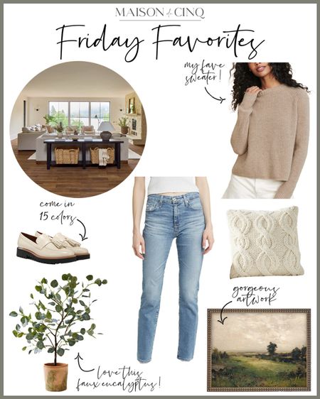 We’ve got so many great finds for Friday Favorites today including the perfect Jenni Kayne sweater dupes for WAY less, cute faux greens and trees, cozy pillows and throws, and more!

#winterdecor #winteroutfit #jeans #straightlegjeans #loafers #artwork #walldecor 

#LTKover40 #LTKhome #LTKfindsunder100