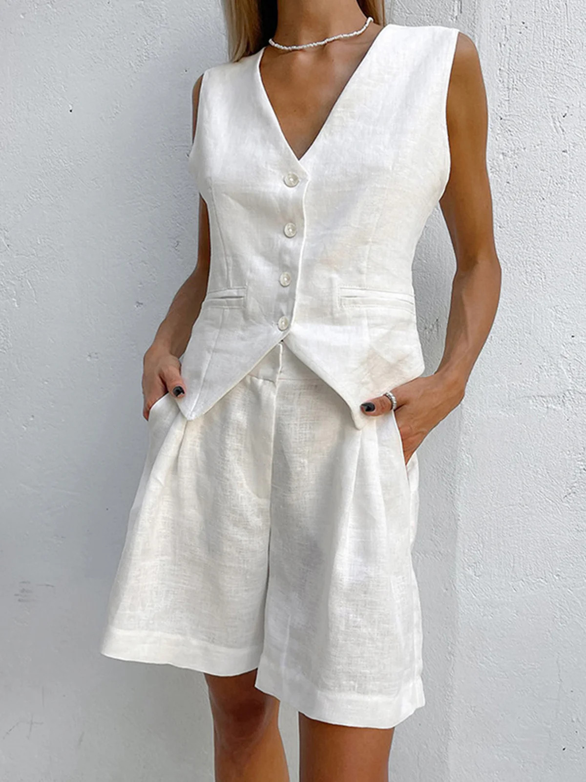 Paros Cover Up Two Piece Shorts Set | Commense