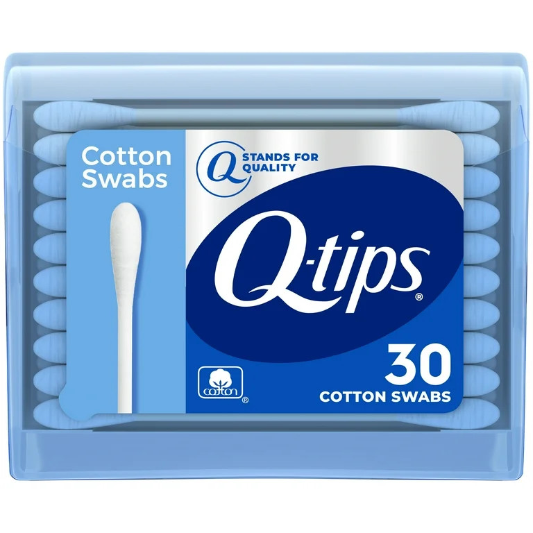Q-tips Travel Size Cotton Swabs, Original, For Home, First Aid and Beauty, 100% Cotton, 30 Count | Walmart (US)