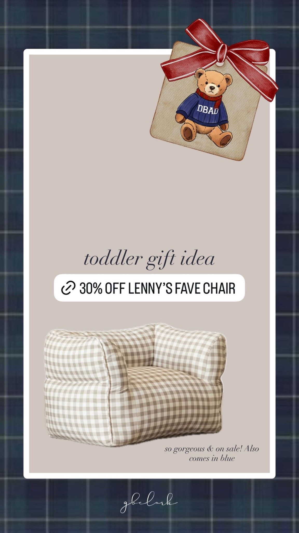 30% off gingham kids chair 


#LTKGiftGuide #LTKHoliday